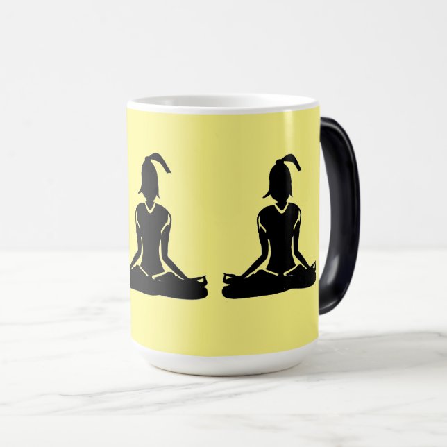 Caneca Mágica Yoga Amarelo Morphing (Frente Esquerda)