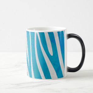 Caneca Mágica Zebra Blue e White Impressão