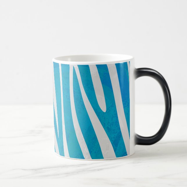 Caneca Mágica Zebra Blue e White Impressão (Direita)