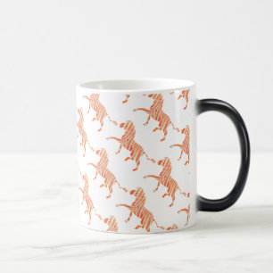 Caneca Mágica Zebra Orange e White Silhouette