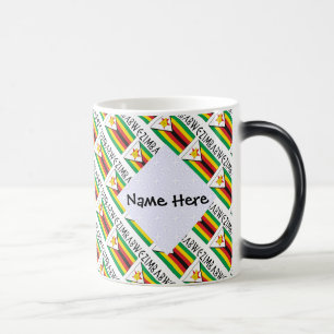Caneca Mágica Zimbábue Bandeira do Zimbábue Personalizada em Mos