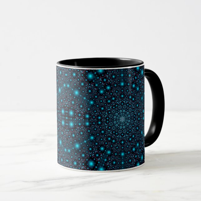 Caneca Magical Blue Glow Mandala (Frente Esquerda)