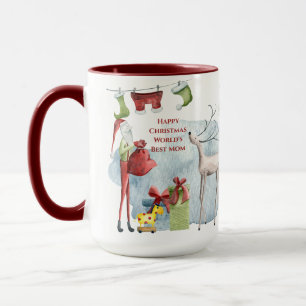 Caneca Magical Christmas Mug for Worlds Best MOM Custom (