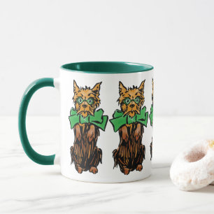 Caneca Mágico Vintage do Cão Toto de Oz com Laço Verde