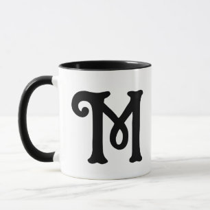 Caneca Magnífica Fonte Mágica de Letra Monograma Inicial