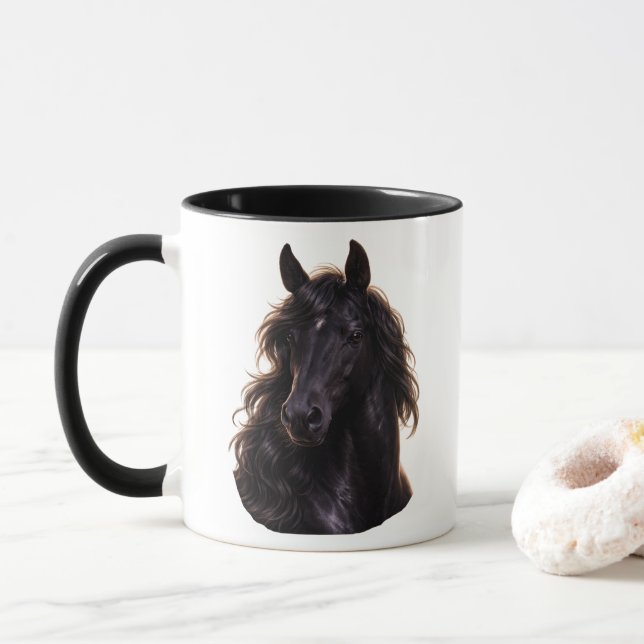 Caneca Magnificent Black Stallion (Com Donut)