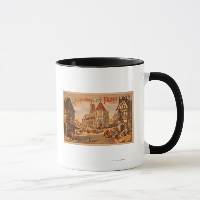 Caneca Magnífico Novo Fausto Nuremberga Alemanha Poster (Direita)