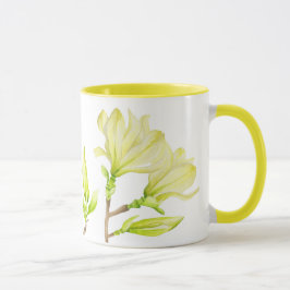 Caneca Magnolias Amarelas numa Caneta Combo (W)