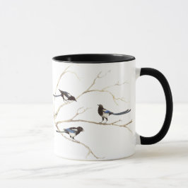 Caneca Magpie Bird, Nature, Willife Family Mug