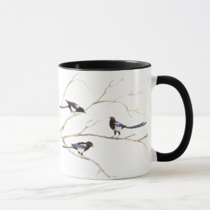 Caneca Magpie Bird, Nature, Willife Family Mug