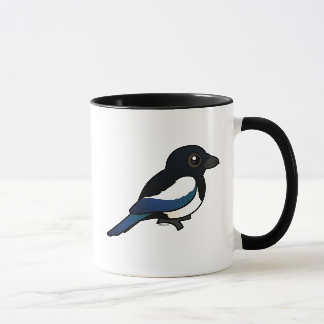Caneca Magpie do Eurasian de Birdorable (Direita)