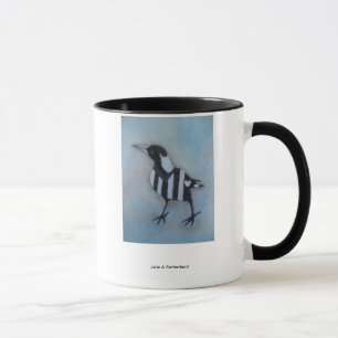 Caneca Magpie que olha o copo esquerdo