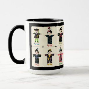 Caneca Mah Jongg Dolls Mug