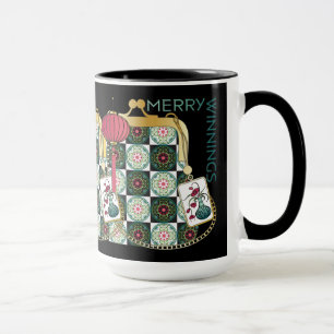 Caneca Mah Jongg Purse Holiday Mug