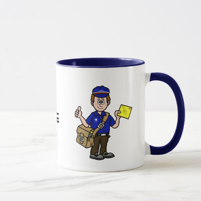 Caneca Mailman Personalizado Name Mug (Direita)