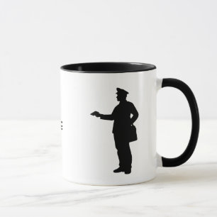 Caneca Mailman Silhouette Personalizado Nome Mug