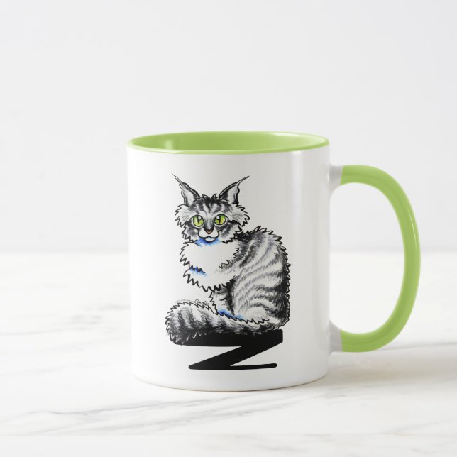Caneca Maine Coon Tabby Cat Off-Leash Art™ (Direita)