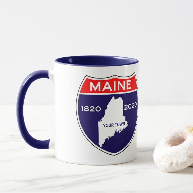 Caneca Maine personalizado MIM aniversário 200 (Com Donut)