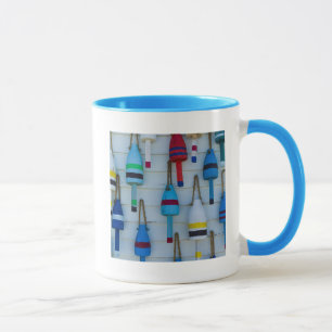 Caneca Maine, Stonington, bóias de lagosta decorativas