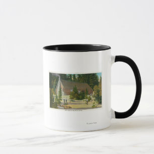 Caneca MaineView de um Log Cabin no Maine Woods