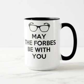 Caneca Maio Forbes seja com você preto & branco