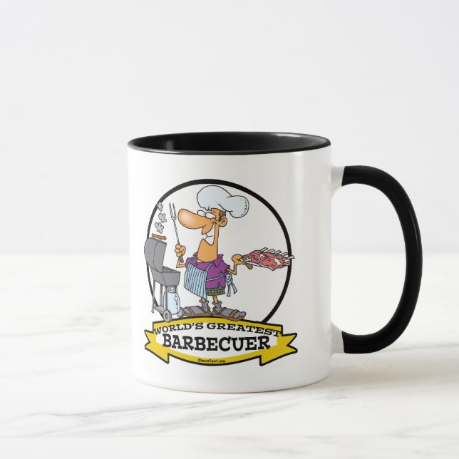 CANECA MAIOR CARTÃO DE HOMENS BARBEQUER DO MUNDO (Direita)