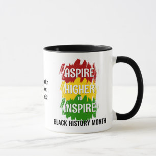 Caneca MAIS ALTO ASPIRE PARA INSPIRE Black History Month