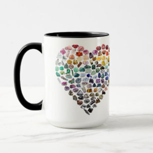 Caneca Mais de 100 Crystals Gems Minerals Dia de os namor