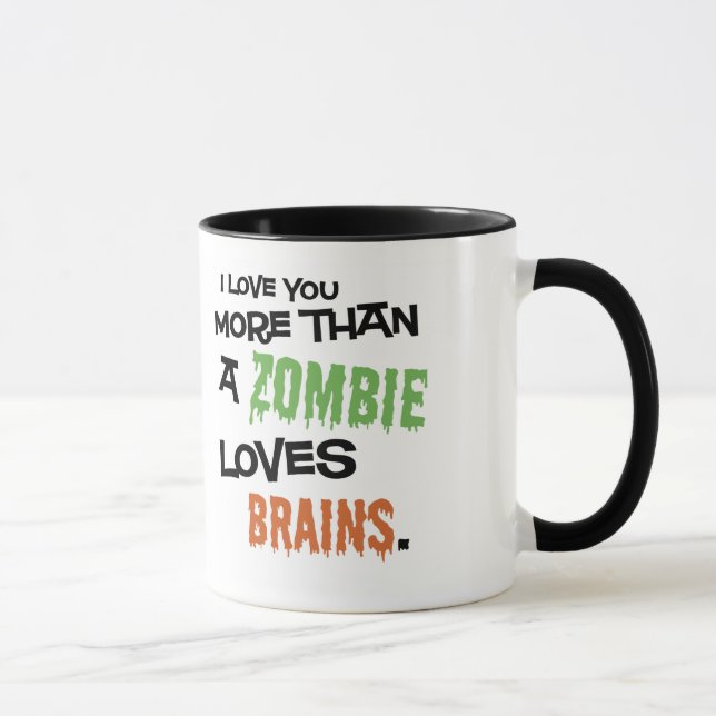 Caneca Mais do que um zombi ama cérebros (Direita)