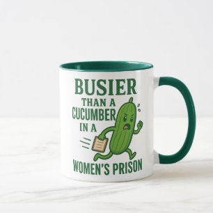 Caneca Mais Ocupado Que um Pepino numa Prisão Feminina En