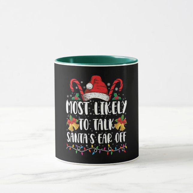 Caneca Mais Propenso a Falar Sem Parar com o Papai Noel n (Centro)