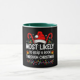Caneca Mais Propenso a Ler um Livro Durante o Natal