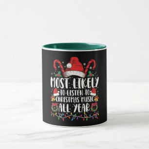 Caneca Mais Propenso a Ouvir Natal Todo Ano Natal