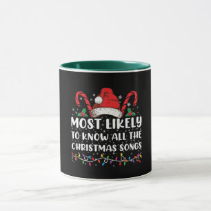 Caneca Mais Provável Conhecer Todas as Músicas de Natal