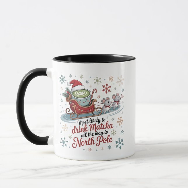 Caneca Mais Provável De Beber Matcha Até O Natal  (Esquerda)