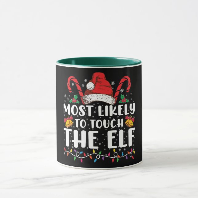 Caneca Mais Provável Para Tocar A Família De Natal Elf (Centro)