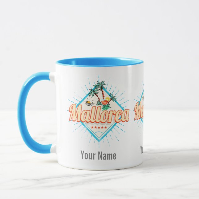 Caneca Majorca Balearic Island Retro Parrot Vintage (Esquerda)