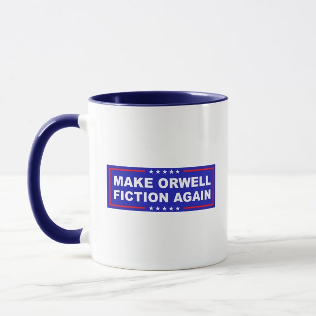 Caneca Make Orwell Fiction Again (Esquerda)