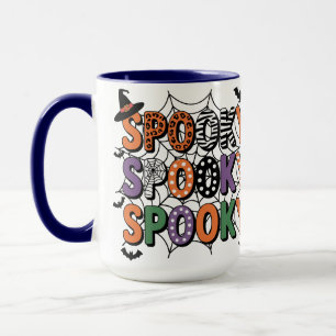 Caneca Mal-humorada de bruxas e morcegos