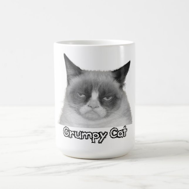 Caneca mal-humorada do gato ("texto do gato (Centro)