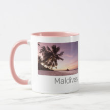 Maldivas Ocean Indian Beach Sunset Island Souvenir