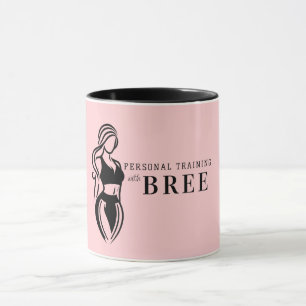 Caneca Malhação feminina Treinamento pessoal Rosa Mínimo