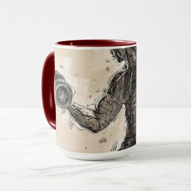 Caneca Malhação Vermelho Cor-de-Rosa Pastel (Frente Esquerda)