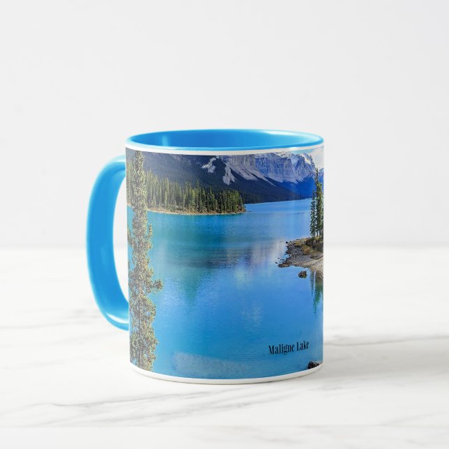 Caneca Maligne Lake, Alberta, Canadá (Frente Esquerda)