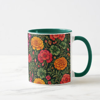 Caneca Malmequeres, Gerânios e Fucsias