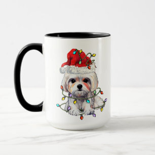 Caneca Maltês - Natal, Xmas Maltês - Cão Maltês