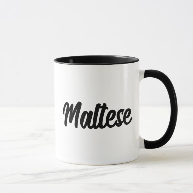 Caneca Maltese Fun & Cute Script Font Dog Lovers (Direita)