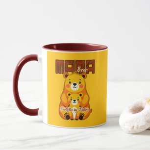 Caneca Mama Bear Protective Love – Cute Mother Bear Desig
