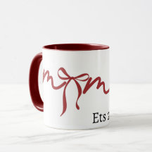 Caneca Mama Bow Mug 2026 Presente Fofo para Mãe Mi