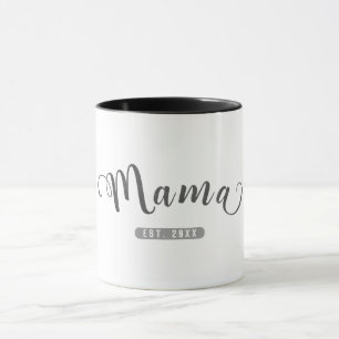 Caneca MAMA Couro Cinza Est. Gráfico Estabelecido